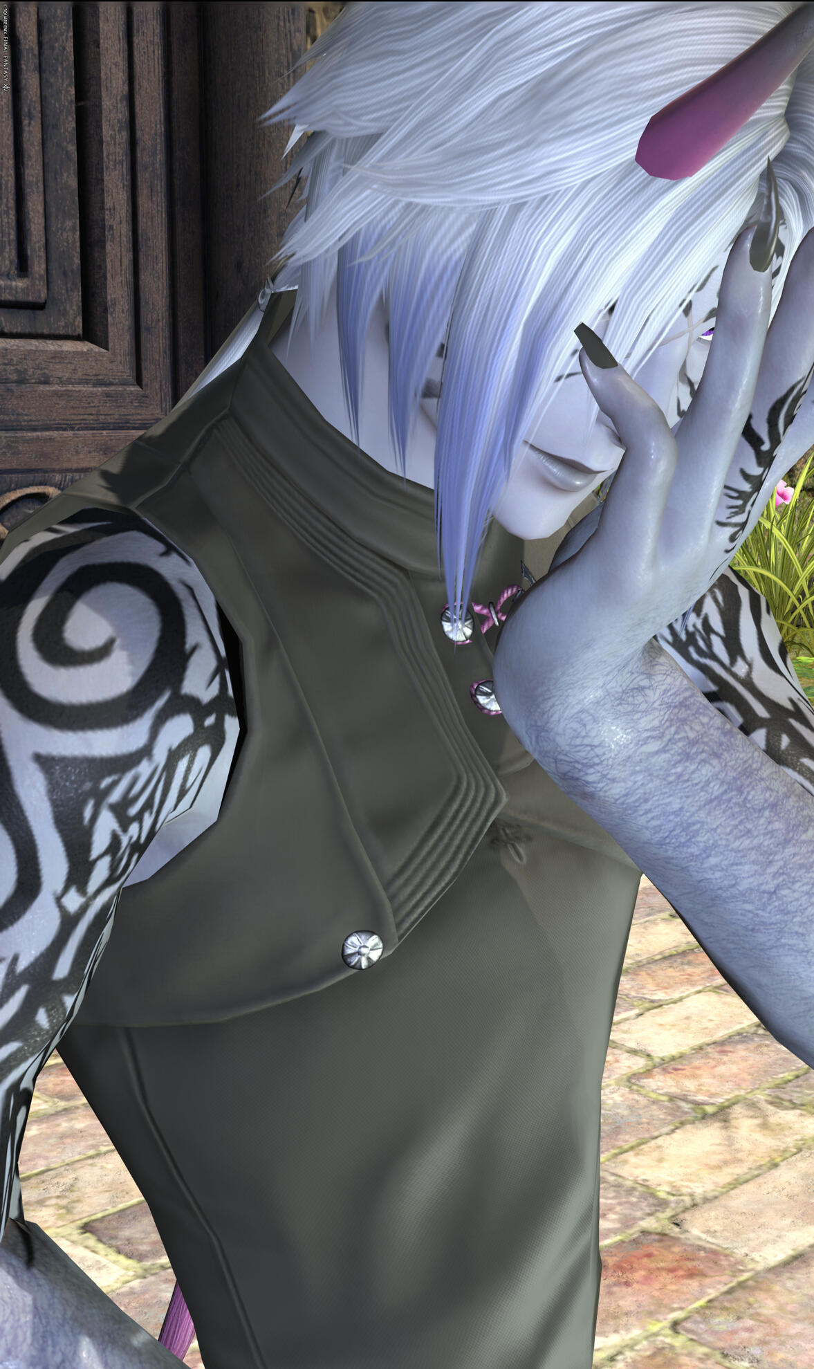 Rendition using Nightcafe AI of Ezra and the 'Moonwake' markings. Dropped one of my screenshots of him into the generation and d